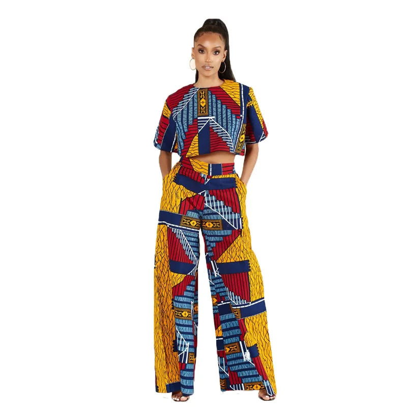 Autumn Sexy African Women Printing Two Pieces Sets Top and Skirt African Suit Clothes For Women women two piece set african dress