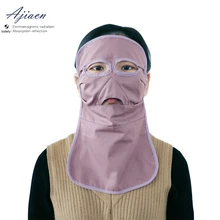 Ajiacn подлинное электромагнитное излучение Защитная длинная маска для лица Защита лица и щитовидной железа EMF Экранирование анти-Радиационная маска