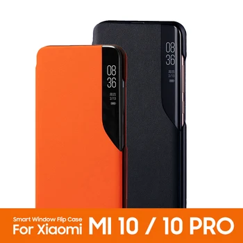 

For Xiaomi Mi 10 Pro Case Leather Smart Window High Quality Shockproof Flip Cover for Xiaomi Mi 10 Pro 5G Global Version Case