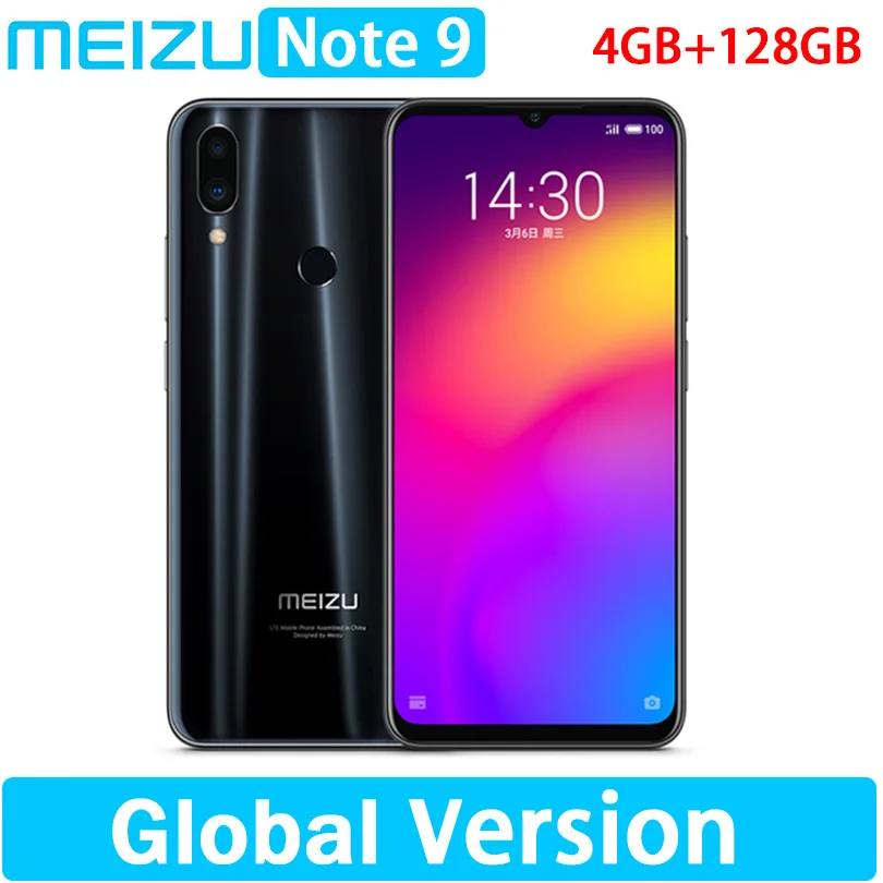 Глобальная версия meizu Note 9 4 Гб 128 ГБ Snapdragon 675 6 2 МП камера отпечаток пальца четыре
