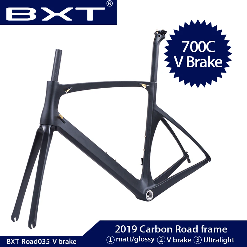 Flash Deal BXT New Carbon bike frame Ultralight carbon road frame 700C x 25C Full Carbon Road Frame di2 bicycle frameset fork seatpost 0