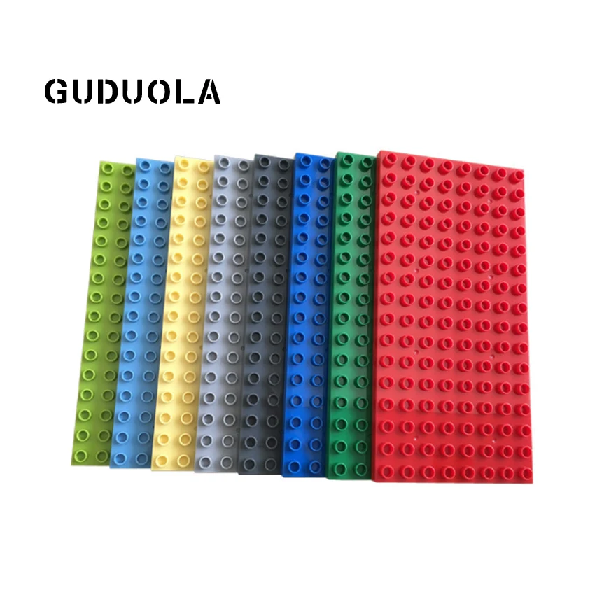 

8X16dots Duplo Bricks Base Plate in Block Double Sided Baseplate Big Building Block Large Size Dots Toys Accessories for Kids