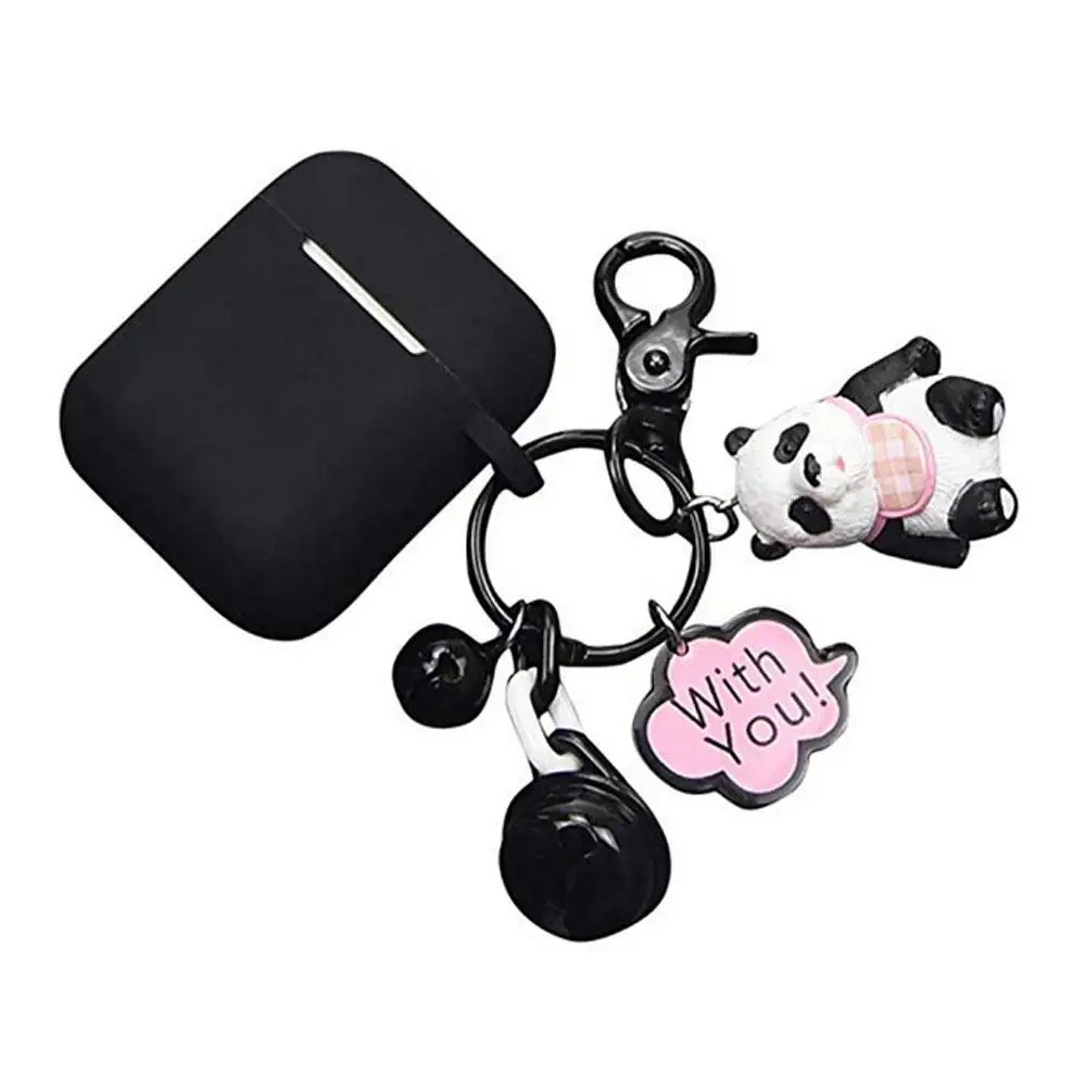 

13 colors Cute Keychain Silicone Cover for Airpods 1/2 Anti-lost Protective Case for Air Pods Wireless Headset Cases Accessories