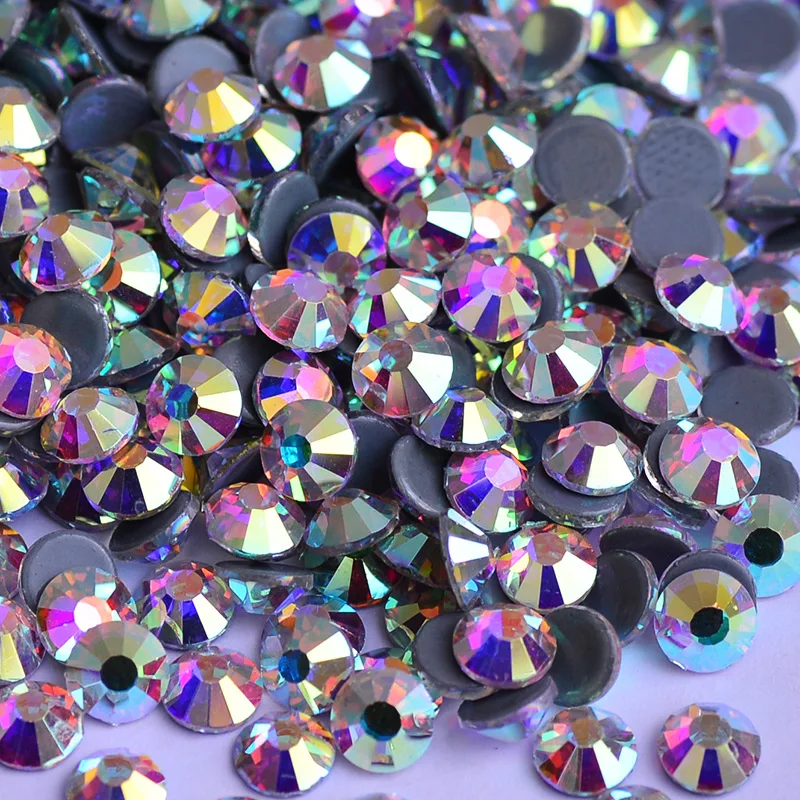 JUNAO-SS-3-5-6-10-20-30-Clear-White-Hot-Fix-Rhinestones-Glass-Flat-Back (3)
