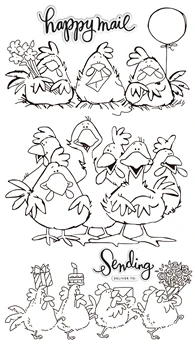 

animal chicken Transparent Silicone Rubber Stamp and metal die Sheet Cling Scrapbooking DIY Cute Pattern Photo Album Stamp