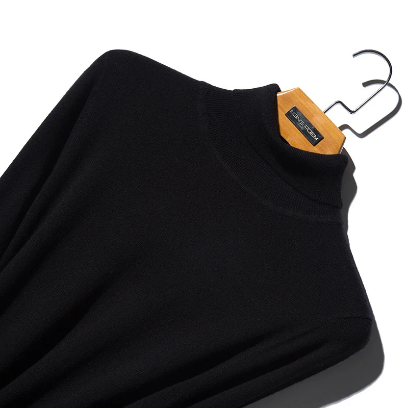 

Men's Turtleneck Sweater Autumn Winter New Casual Solid Color Warm Slim Fit Pullover Sweaters Male Brand Clothes