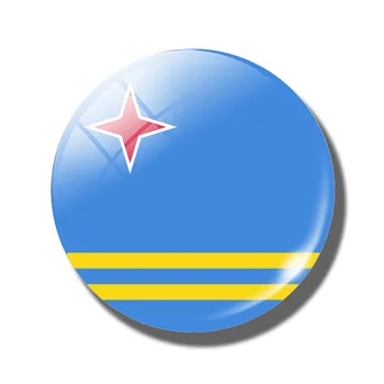

Aruba Flag Souvenir Magnetic Refrigerator Sticker Handmade Diy Glass Cabochon Crystal Magnet for Fridge Decor Home Decoration