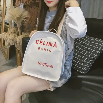 

New Trend Large Capacity Canvas Backpack Fashion Simple School Bag Casual Creative Harajuku Ulzzang Girls Backpack