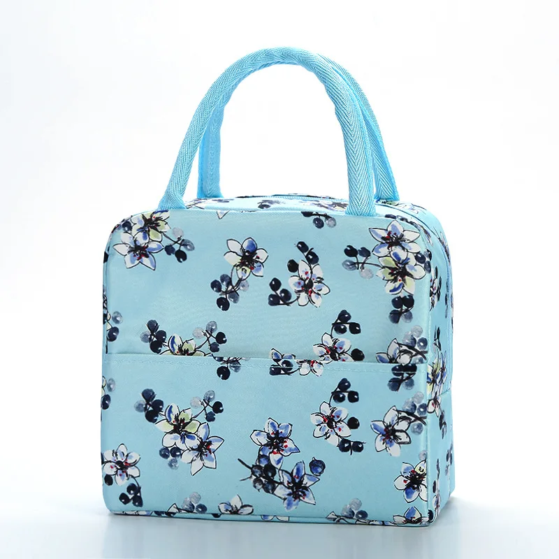 Кактус портативный изолированный Оксфорд ланч-мешки термо еда Пикник Ланч-сумки для женщин дети Функциональная сумка-холодильник с узором Ланч-бокс - Цвет: Flower