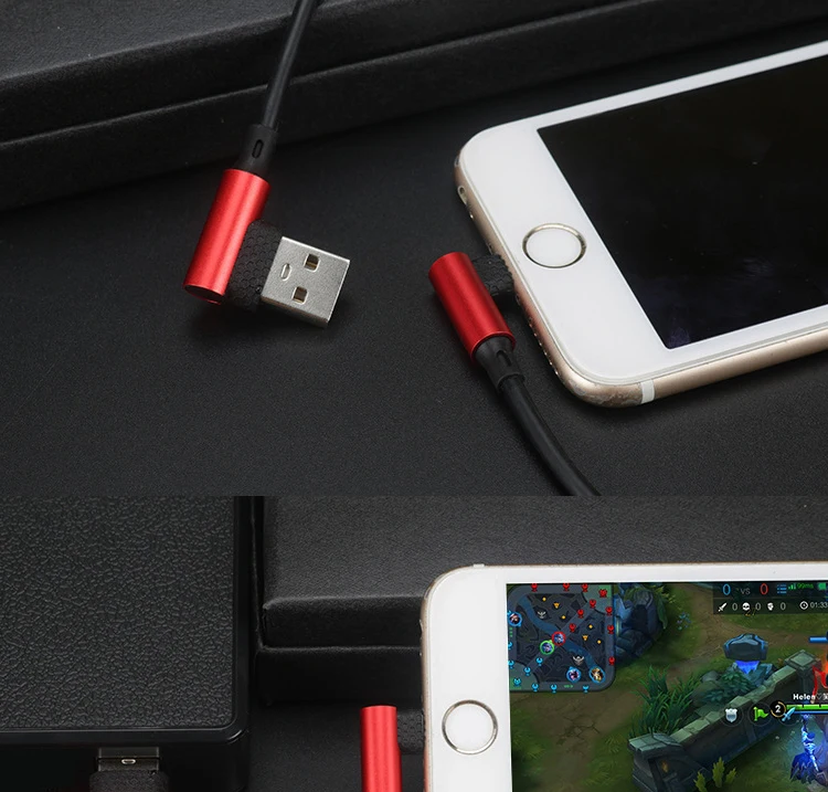 10 шт. 90 градусов двойной изгиб локоть кабель для передачи данных Micro USB Type C iPh