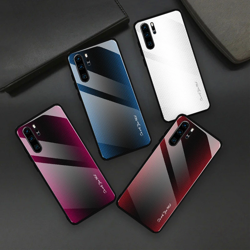 

Shockproof Tempered Glass Phone Case For Huawei Honor 20 9X 8X 10 P20 Mate 20 Lite P30 Pro Y9 Prime Y7 Pro 2019 Gradient Cover