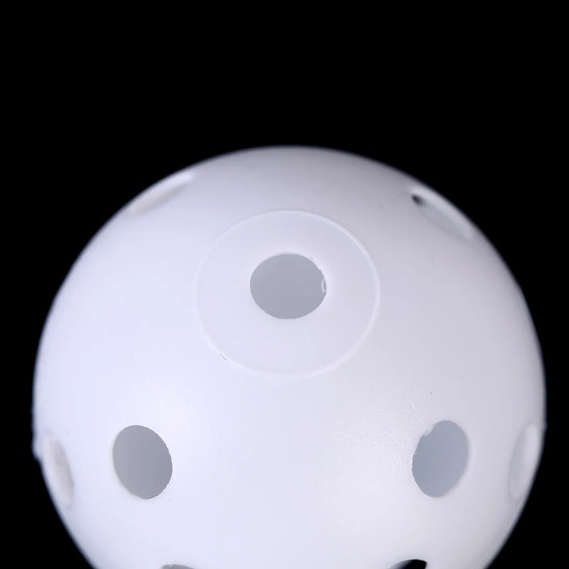 Белые пластиковые эластичные мячи для гольфа с воздушным потоком, полые тренировочные принадлежности для гольфа, спортивные аксессуары, тренировочные шары для разминки
