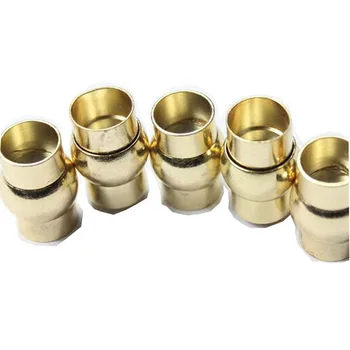 

AaaZee 3 sets 10mm Diameter Hole Gold/Silver/Bronze Plated Magnetic Clasp, Gold Closure for Bracelets