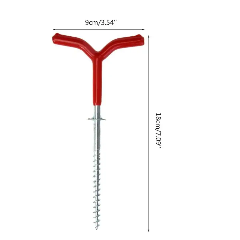 Открытый Кемпинг колышки для палатки лед закрученный крюк для рыбалки стержень, стойка Y Форма винтовые нитки наземный якорь держатель стойки палки