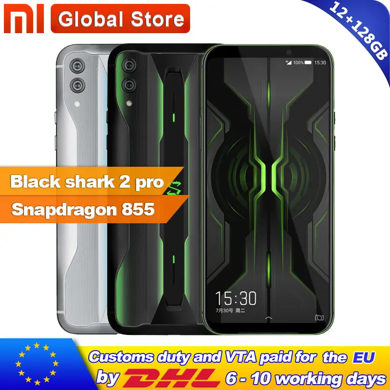 Xiaomi Black Shark 2 Pro оригинальный Snapdragon 855 Plus Восьмиядерный 12 Гб ОЗУ 128 ПЗУ игровой