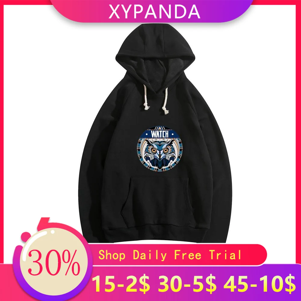 XYPANDA Сова Подростковая пара животных 2019 мужские толстовки Милая одежда женские с