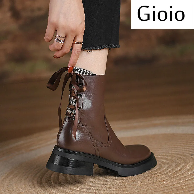 

Women's Martin Boots Autumn Chelsea Boots Women 2021 Platform Brown Black Ankle Boots For Women Short Chunky Botas De Mujer