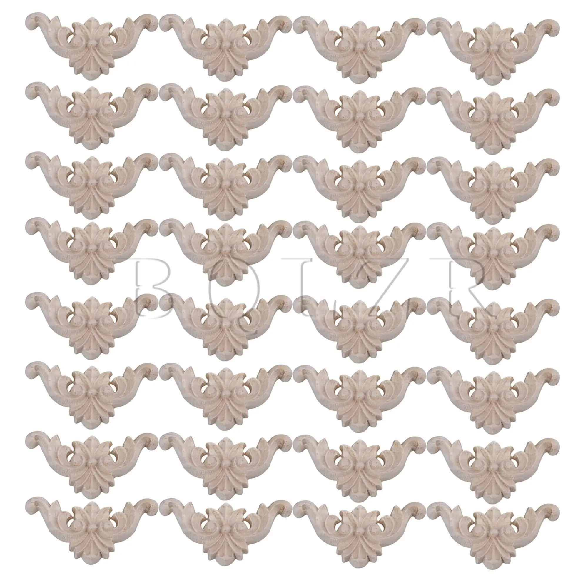 

BQLZR 32pcs Household Cabinet Door Applique Onlay Frame Wall Decor Type C-15