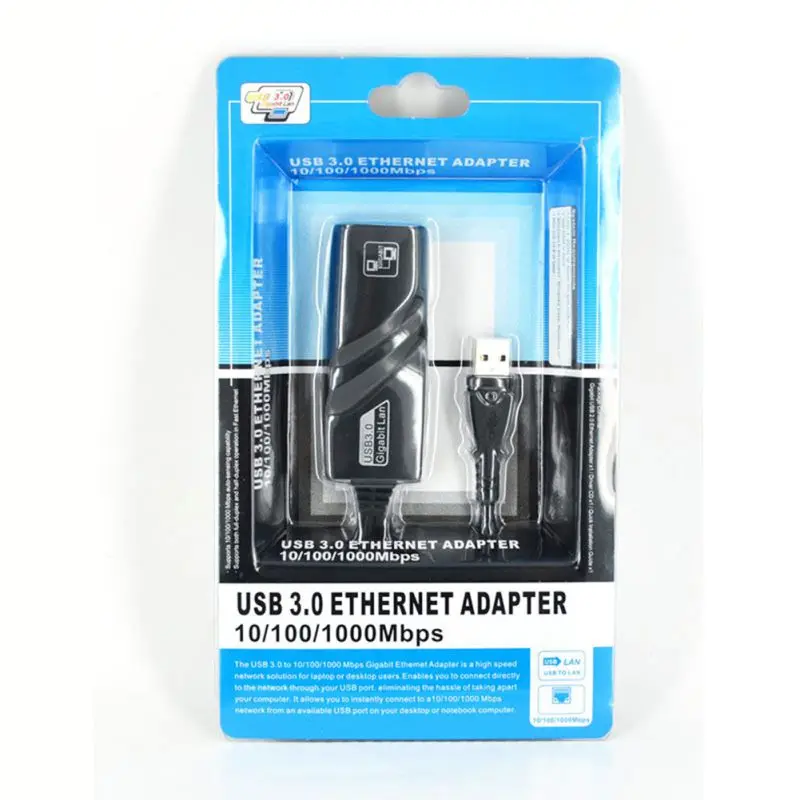 Внешний флэш-накопитель USB 3,0 сетевая карта 10/100/1000 M Ethernet порт совместим с USB2.0/USB1.1