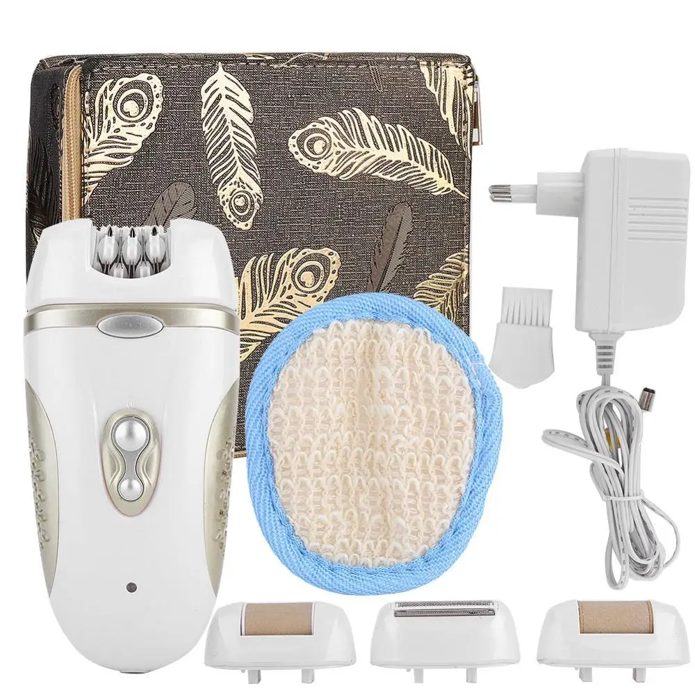 220V 4 in 1 Easy to carry Electric Epilator Body Hair Removal Tool Depilator Machine EU Plug