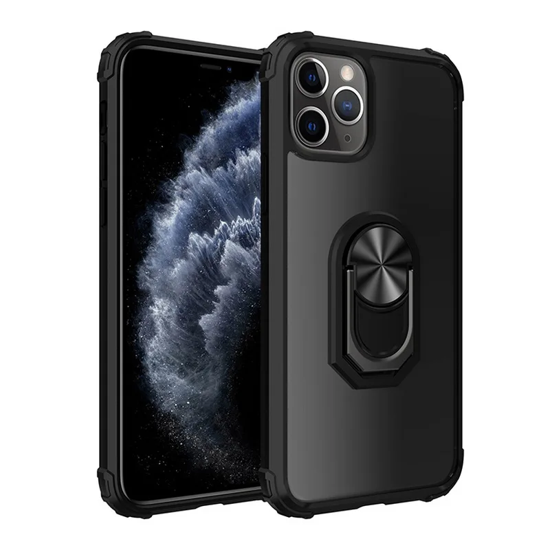 Роскошный противоударный армированный чехол для iPhone 11 Pro Max XR X XS Max 10 6 6s 7 8 Plus подставка держатель Автомобильный чехол для телефона с кольцом прозрачный