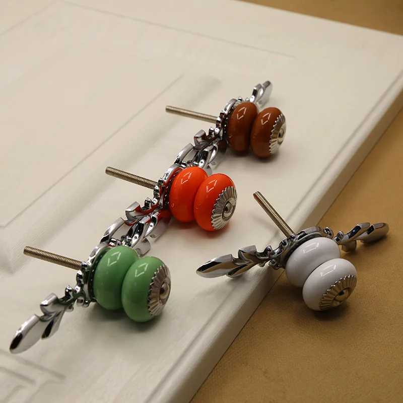 

Cabinet Door Handle European And American Modern Simple Zinc Alloy Ceramic Cabinet, Drawer, Wardrobe