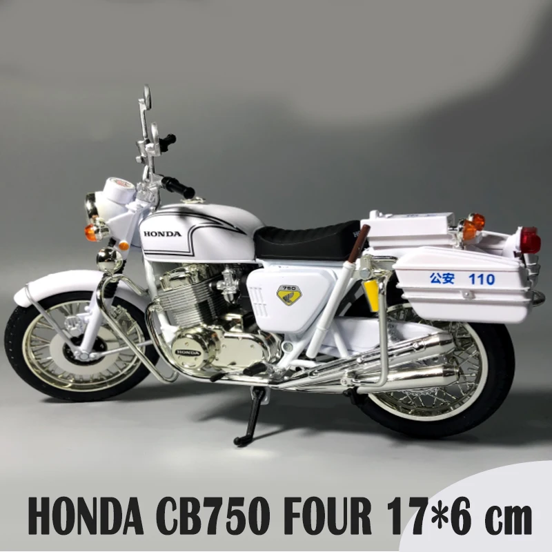 1:12 HONDA CB750 Police Motorcycle Cruiser Diecast Simulation 17CM Engine Display Model Boy Birthday Gift - Цвет: HONDA CB750 Police