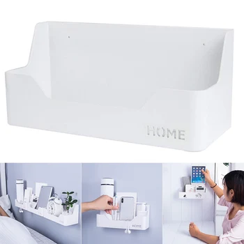 

Bedside Shelf Plastic Wall Mounted Storage Organizer Rack for Dorm Home TB Sale