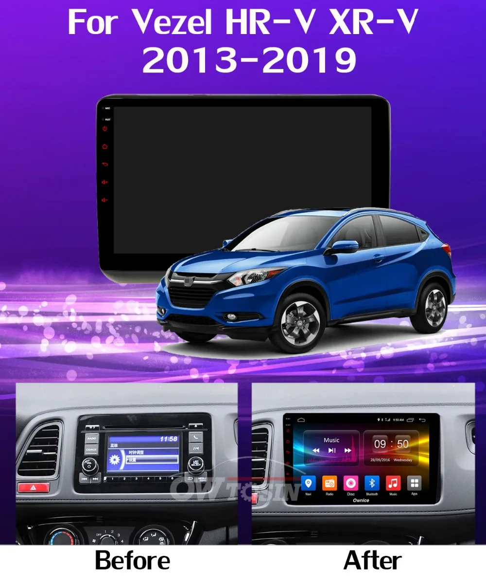 360 ° AHD камера Android 9,0 4G ram+ 64G rom gps радио CarPlay DSP Автомагнитола плеер для Honda HR-V HRV XR-V XRV Vezel стерео