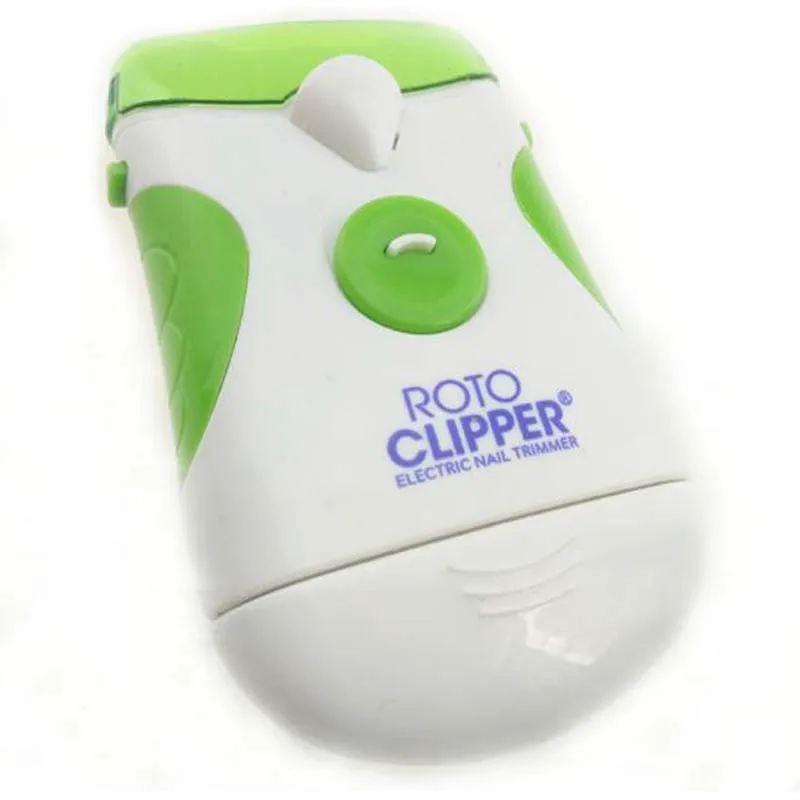ROTO CLIPPER двусторонний электрический триммер для ногтей для взрослых и детей, ножницы для шлифовки, встроенный светильник, прецизионные инструменты для подрезки, безопасные инструменты