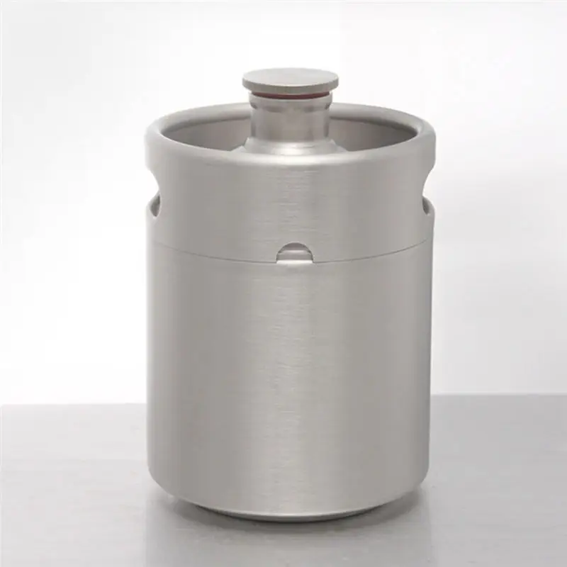 2/3.6/5L Mini Beer Maker Keg Pressurized Growler for Craft Beer Dispenser System Home Brew Beer Brewing Stainless Steel