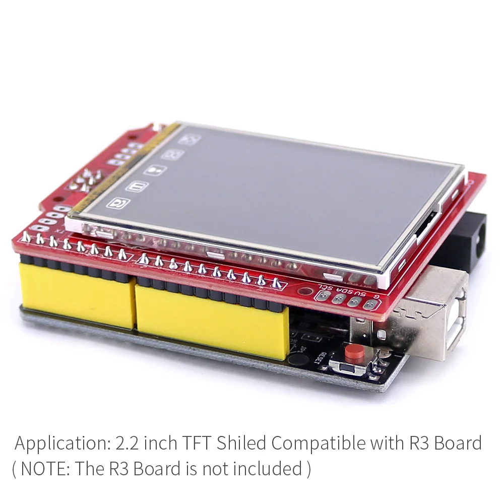 2.2 Inch TFT LCD Display Shield Touch Screen Module Onboard LM75 Temperature Sensor + Pen for Mega2560 Compatible for Arduino tft lcd display shield