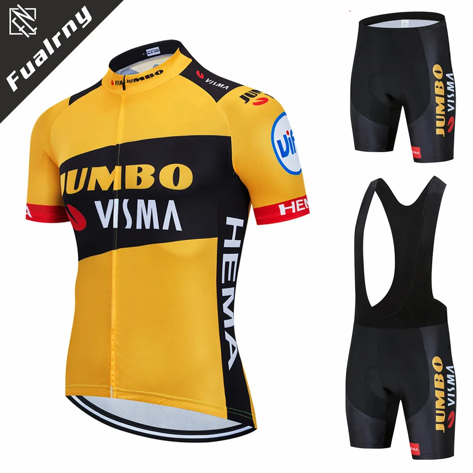 2020 Pro team Jumbo visma Велосипеды Джерси комплект мужские велосипед Майо MTB Гонки ropa Ciclismo