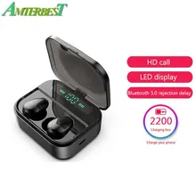 AMTERBEST X7 TWS, сенсорное управление, настоящие беспроводные наушники, Bluetooth 5,0, водонепроницаемые наушники, гарнитура с зарядным устройством 2200 мАч