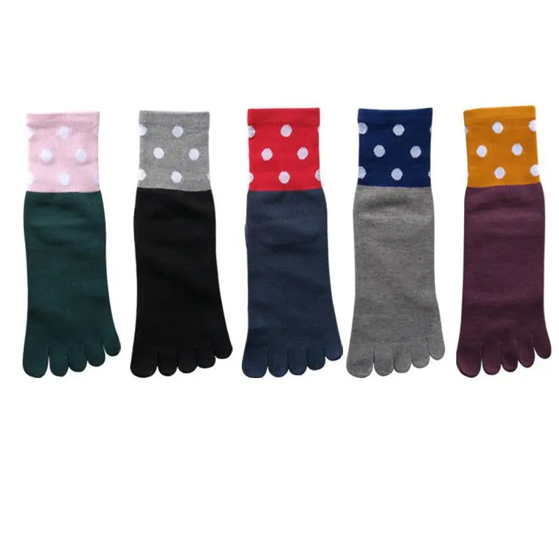 4 пары упакованных хлопковых японских студенческих ветреных девушек на осень и зиму, женские хлопковые носки с пальцами, носки для женщин - Цвет: mix colors 4 pairs