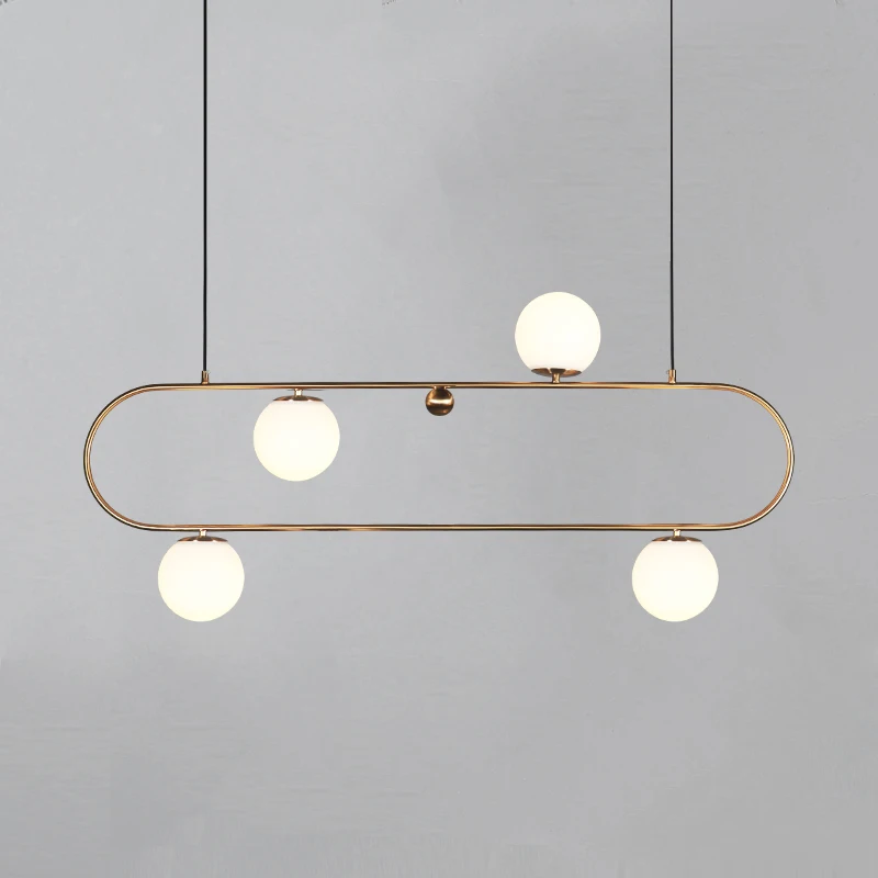 

Modern Led Metal Pendant Lights Wrought Iron Glass Round Ball Brass Rod Hanging Lamp For Living Roomcafekitchen Nordic Lighting