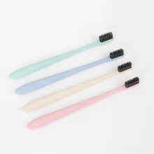 10 шт./упак. бамбук Зубная щётка щетка с напылением из бамбукового угля зубов Экологичные Nano Зубная щётка стоматологической помощи щетка для взрослых