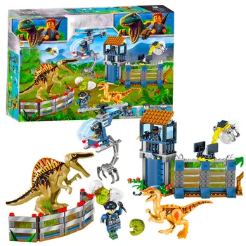 

Jurassic Dinosaurs World Park 2 Set Building Block Toy Figure Indoraptor Velociraptor Triceratop T-rex World Dino Brick Toys