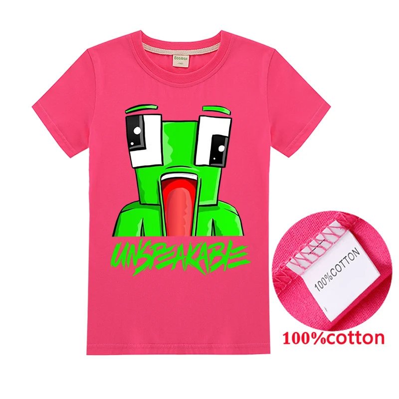 Новинка года; футболка с надписью «Unspeakable Inspired»; Детский свитер с надписью «Youtube Gaming Vlog»; детская футболка; топы для девочек; футболки; толстовки из хлопка - Цвет: T1239