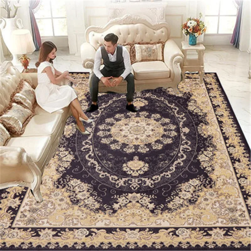 Большой персидский ковер Grand Tapis гостиная диван спальня желтый черный турецкий