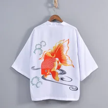 Повседневное японское кимоно Haori Yukata, атласное мужское платье, японская традиционная одежда, японский короткий халат, свободный японский кардиган