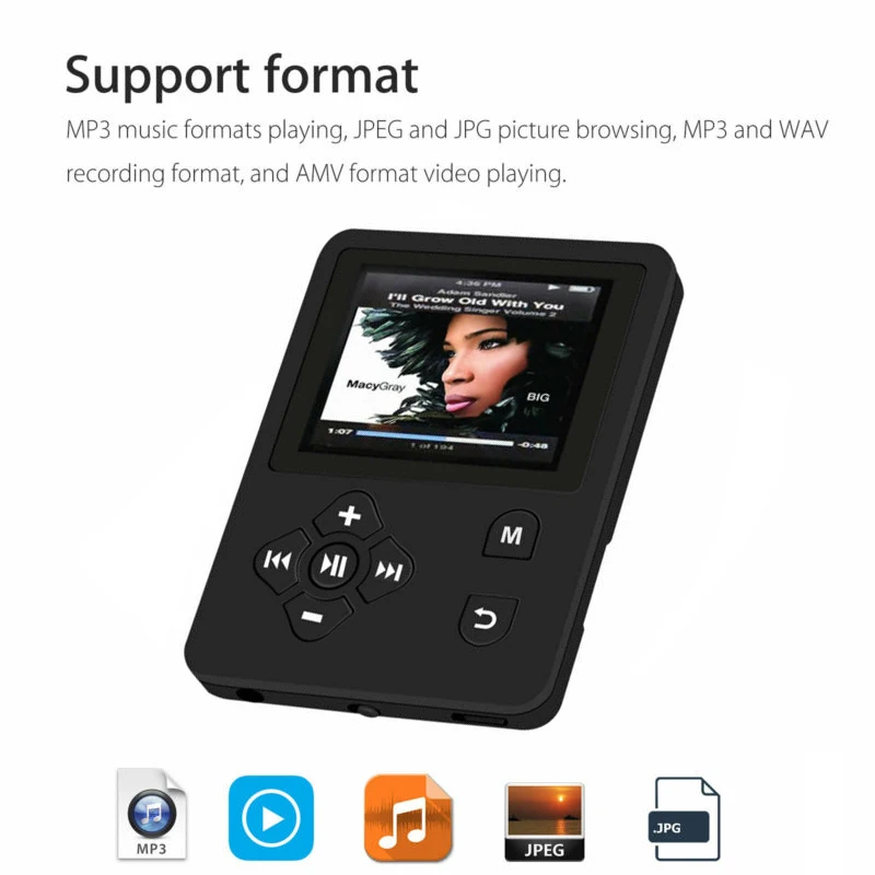 Fm-радио голосовые наушники для записи гарнитура+ MP3 музыкальный видеоплеер 32 Гб ЖК-экран Черный Многофункциональный аксессуар+ кабель Micro USB