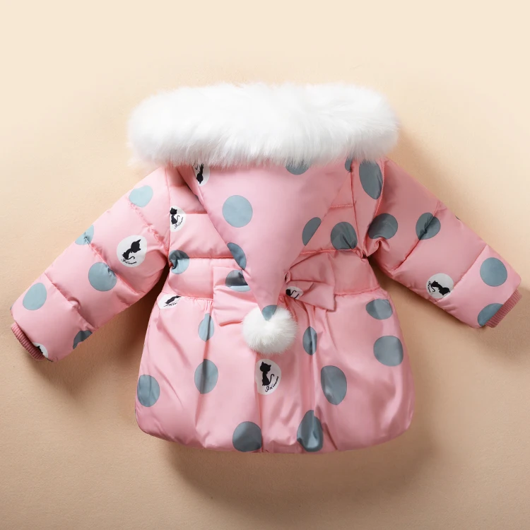 Комплект зимней одежды для маленьких девочек, русская зима, куртка-пуховик+ комбинезон, теплый комплект из двух предметов с капюшоном, детский зимний комбинезон, зимний комбинезон
