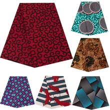 Африка Анкара батик с принтами Лоскутная Ткань настоящий голландский воск полиэстер хорошее качество Африканский швейный материал для платья 6 ярдов