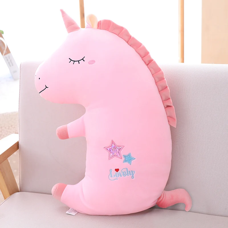 55-95 см милые мягкие единороги 3 в 1 Подушка и одеяло мягкие Kawaii единорог плюшевые игрушки для детей мягкая подушка кукла подарок для ребенка - Цвет: pink toy