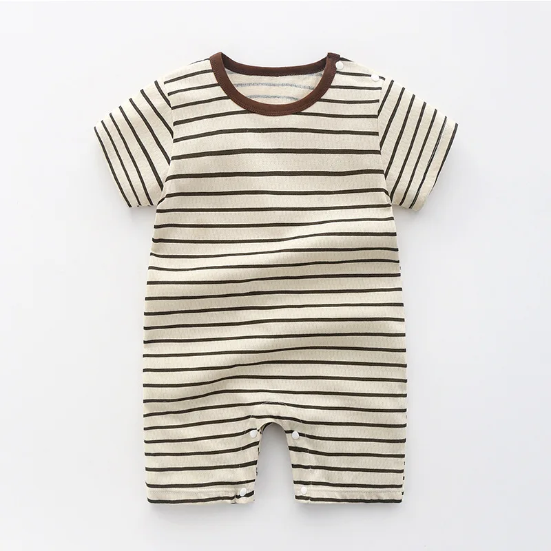 Summer 0-24 Months Baby Boys Girls Romper Infant Jumpsuit Cartoon Short-sleeved Climbing Pajamas Cotton Brand Toddler Clothes cotton jumpsuit baby romper