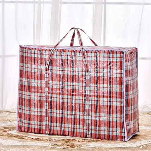 Plaid Pattern Cloth Storage Bag Double Handle Zipper Quilt Storage Bag  Large Clothes Organization Organizer Storage Bins Containers For Bedding  Comforters Blankets College Dorm Essentials | SHEIN