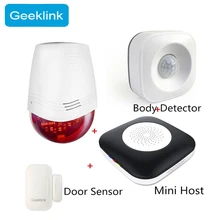 Geeklink умный дом автоматизация дистанционного управления безопасности костюмы сигнализации датчик двери детектор тела совместим с Alexa Google Home