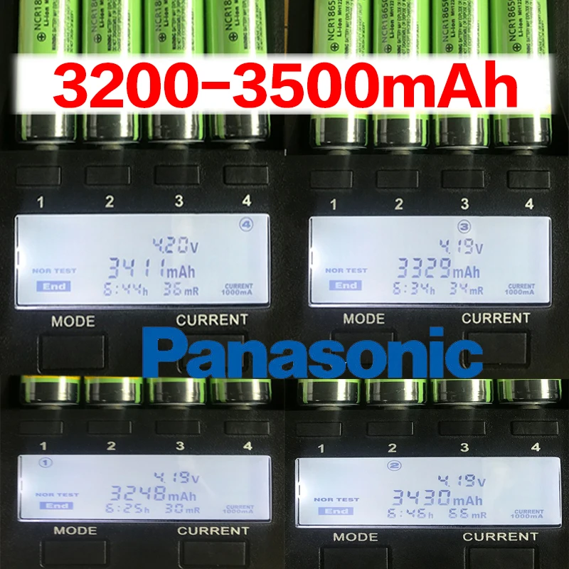 Оригинальная 3,7 v 18650 перезаряжаемая батарея 3400mAh литиевая NCR18650B для игрушек фонарик батареи