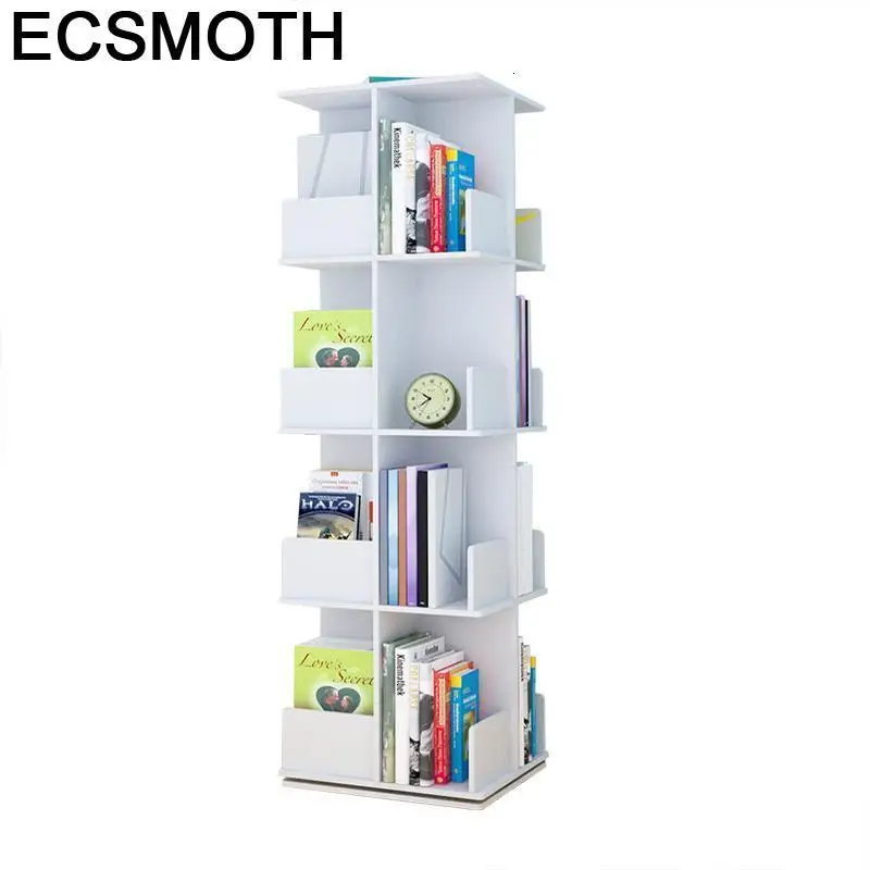 

Boekenkast Bookshelf Shabby Estanteria Madera Rotate Rotatable Bookcase Rack Libreria Scaffale Librero Book Shelf Case